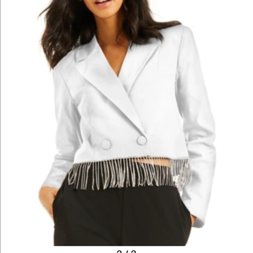 INC International Concepts CULPOS X INC Crystal-Fringe Blazer